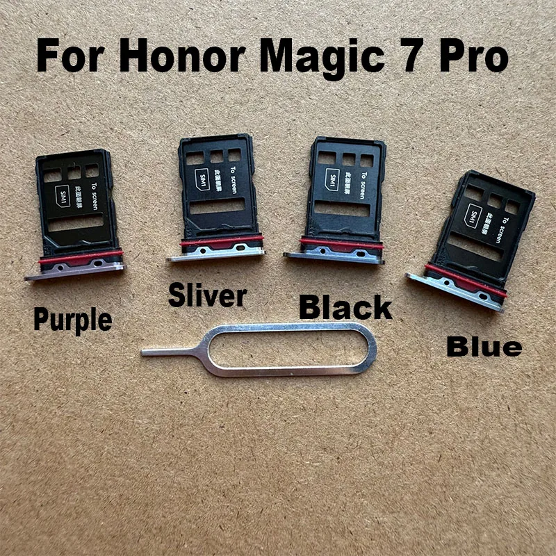 For Huawei Honor Magic7 Pro Sim Card Tray Slot Holder Socket Adapter Connector Repair Parts Replacement Magic 7 Pro