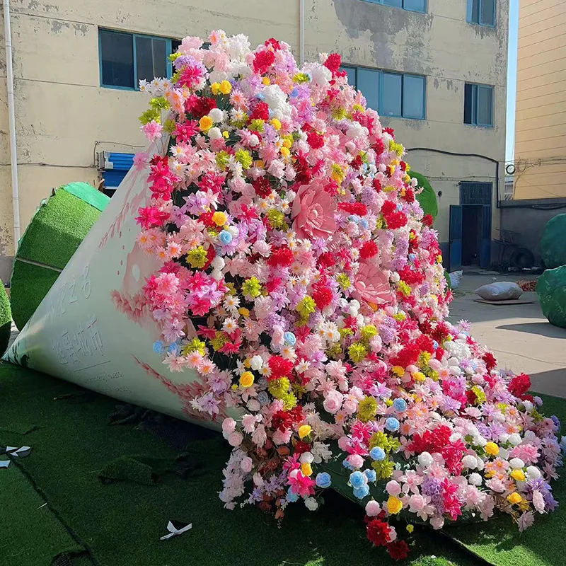 Outdoor simulation large stick bouquet scenic photo interactive device