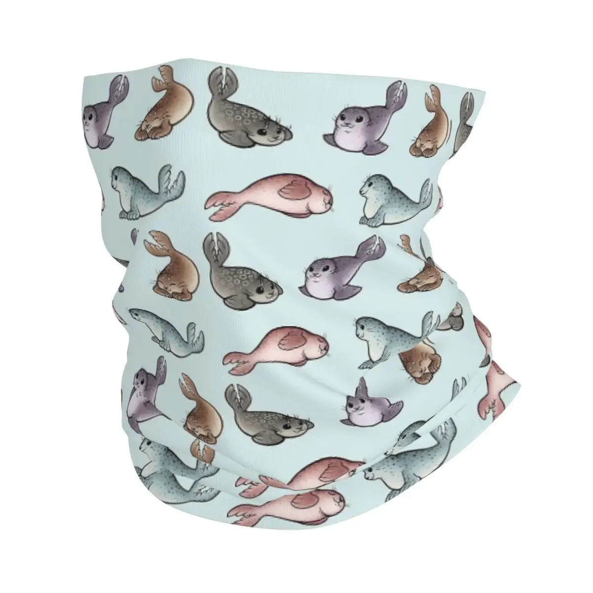 Little Seals Bandana Neck Cover Printed Face Scarf Warm Headband Riding Unisex Adult Washable