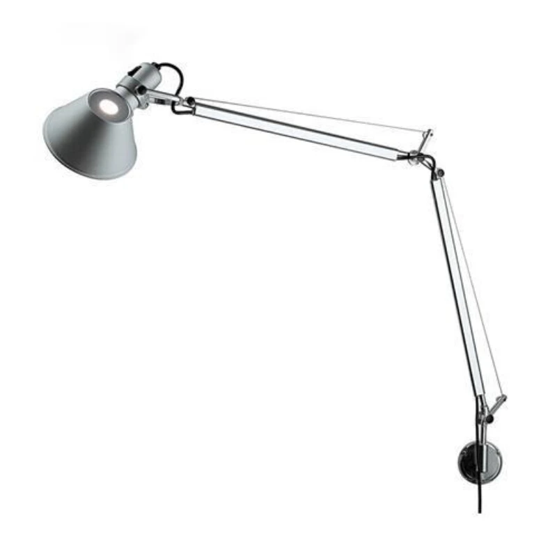 قبعة القش الإيطالية الجدار مصباح مصمم الإبداعية حماية العين LED قابل للتعديل الروك الذراع ضوء استوديو دراسة غرفة نوم أضواء السرير #5