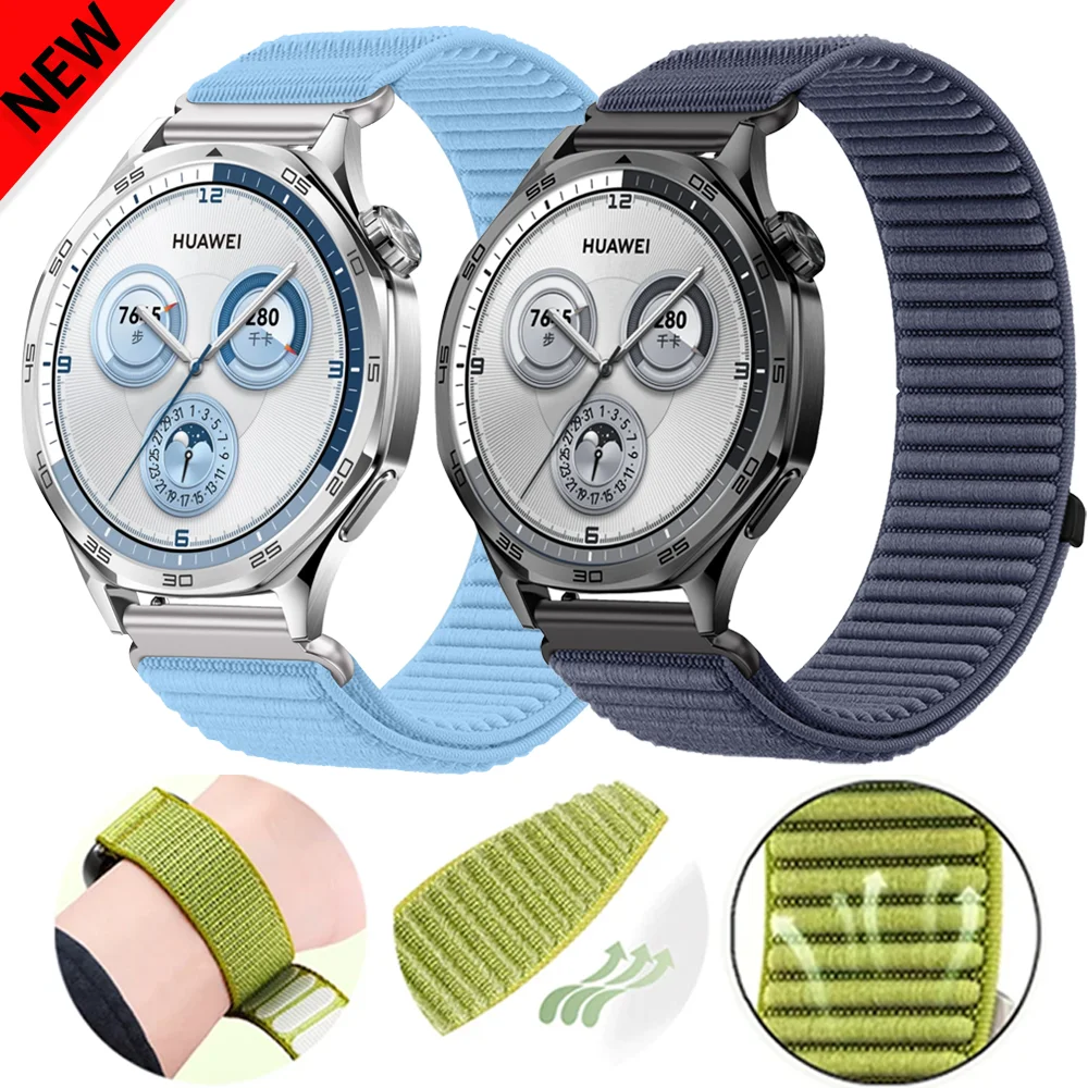18mm 20mm 22mm Nylon Strap for Huawei Watch 5 GT6 Pro GT6 GT5-4 46mm Bracelet Huawei Watch 5 GT5 Pro 42mm GT6-5-4 41mm Wristband