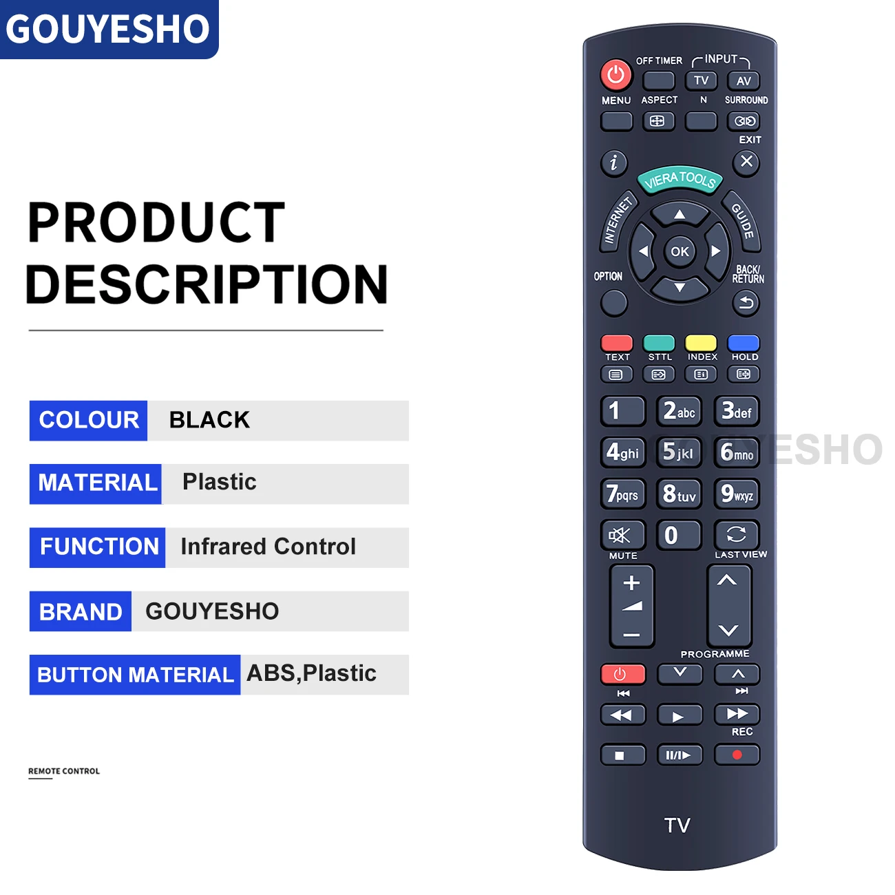 New N2QAYB000753 Remote Control For Panasonic TV TX-L32D25BA TX-P42S30Y TX-L37V20BA