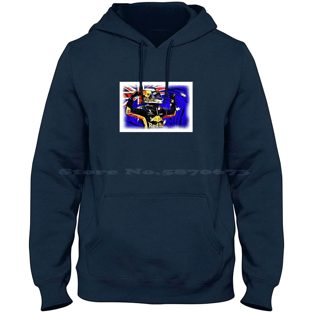 Daniel Ricciardo. 100% Cotton Hoodie Daniel Ricciardo Racing Motorsport Car 3 Helmet Honey Badger