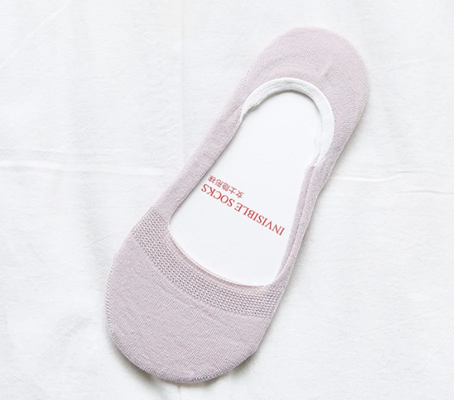 

Women's Socks Light Purple Blue-Gray Comfortable Breathable Cotton No-Show Slipper Socks Invisible High Quality Boat Socks