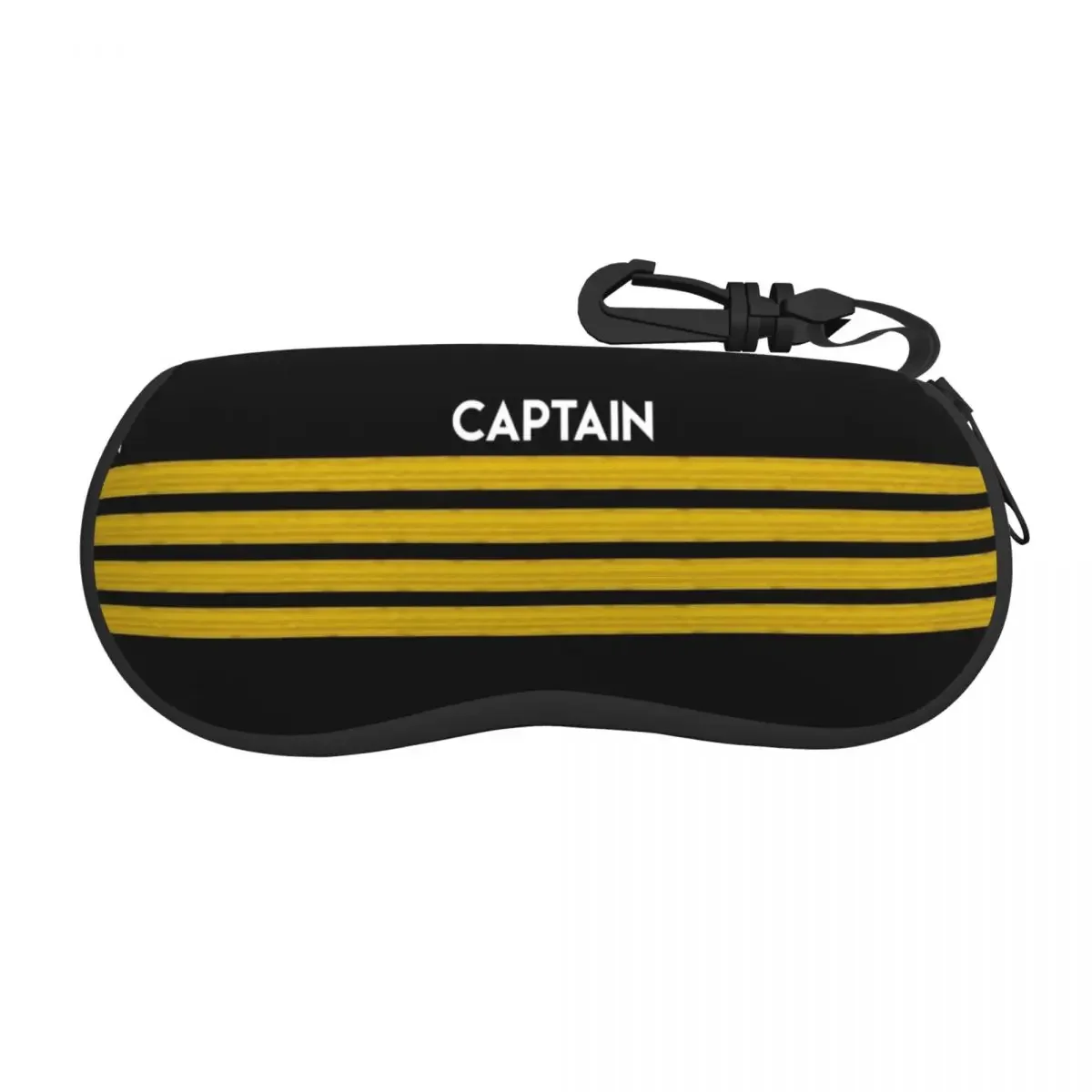 Captain Stripes Epaulette Sunglasses Case Neoprene Zipper Aviation Airplane Pilot Shell Eyeglass  Protective Box For Glasses