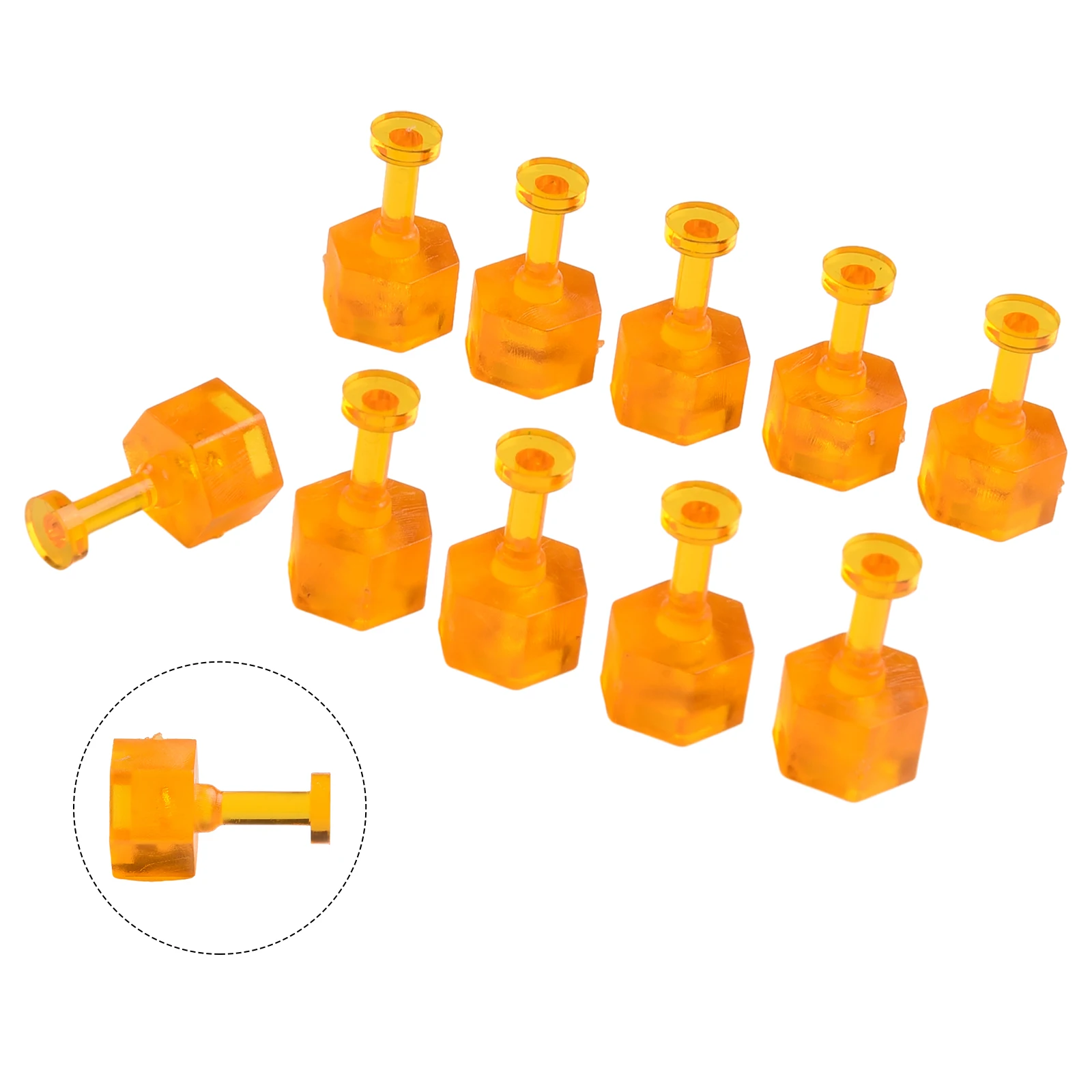 10x Glue Tab Dent Removal Tool PDR Orange Tabs Auto Paintless Dent Repair Maintenance Tool 7mm