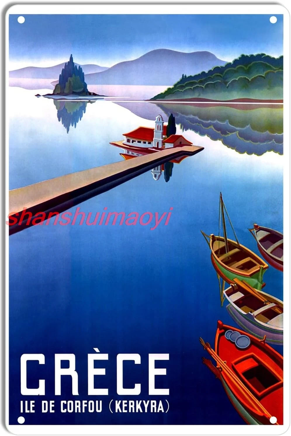 DEMNREG металлическая жестяная вывеска «Човники на корфу isle», дорожный постер, настенный декор, забавный для дома, кухни, бара, паба, человека, кафе, комнаты, гаража, Vin SHAN