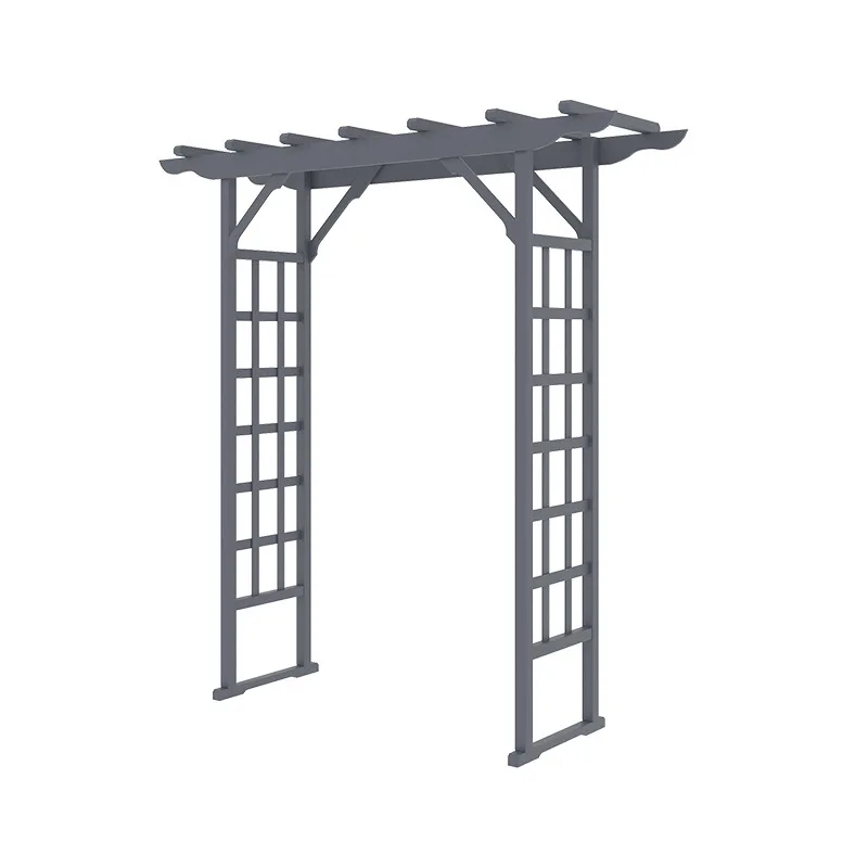 

Outdoor courtyard preservative wood arch flower stand Garden decorative entrance door Solid wood climbing vine frame fence