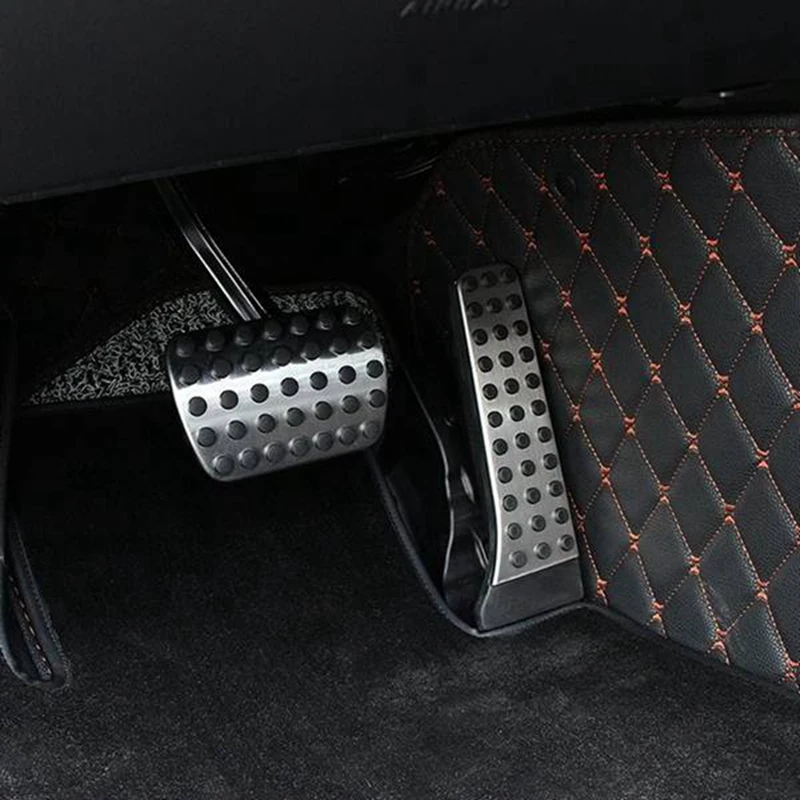 4 Set Car Accelerator Brake Foot Pedals Cover Footrest Pad Rest Pedal For Mercedes Benz C E S GLK SLK CLS Class W203 LHD