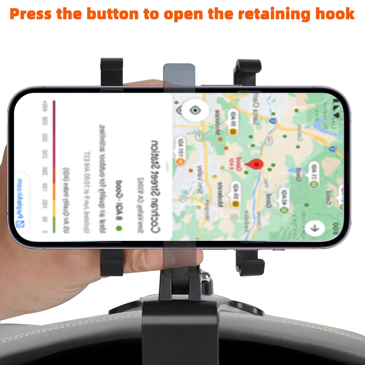 Dashboard Car Phone Holder ABS Mobile Phone Sun Visor Holder Auto Rear View Mirror Phone Support 360 Degree Rotation Accessories image 2