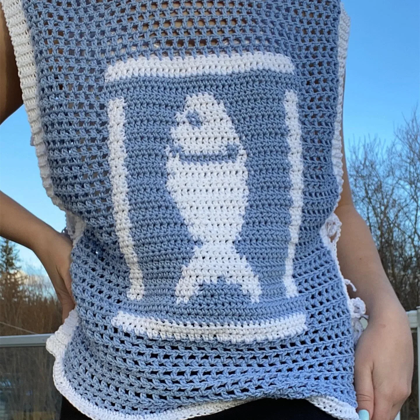 

Women Y2k Graphic Knitwear Tank Top Vest Fashion Sleeveless Contrast Pullover Top Crew Neck Crochet Knit Tops Streetwear