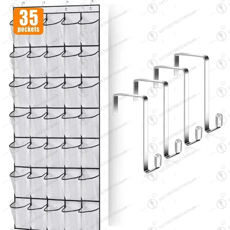

Сверхмощная 35-сетчатая карманная сумка для обуви, подвесная полка для хранения в гардеробе с регулируемым ремнем