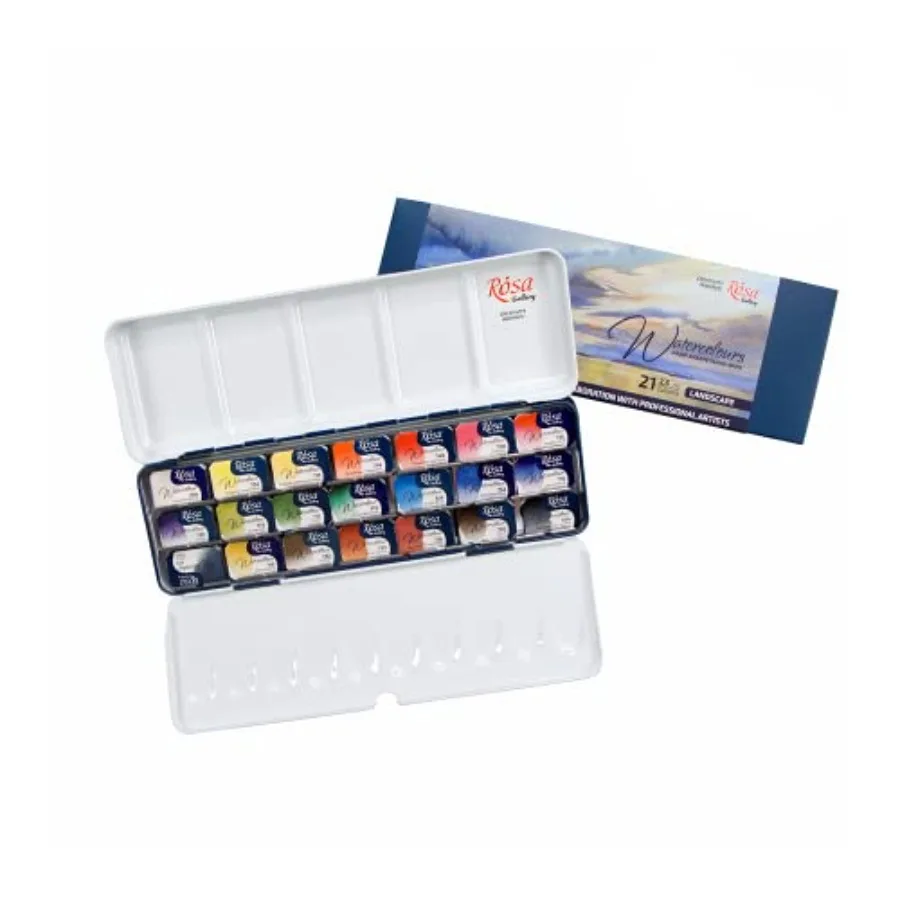 

Landscape Professional Watercolor Paint Set, 21 Water Colors of 2.5 ml, High Lightfastness Paints Kit for Artists, Adult, Light