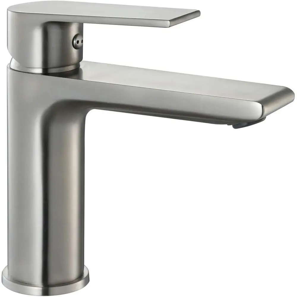

Single Handle Bathroom Faucet - Brushed Nickel | Modern Single Hole Vanity Sink Faucet for Bathroom Basin | Solid Brass Lavatory