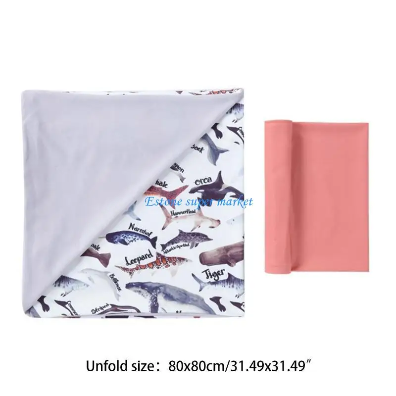 090B طفل طبقات مزدوجة لينة القطن تلقي بطانية الرضع مطبوعة قماش للف الرضع الوليد كيس النوم عربة غطاء كيس النوم #6