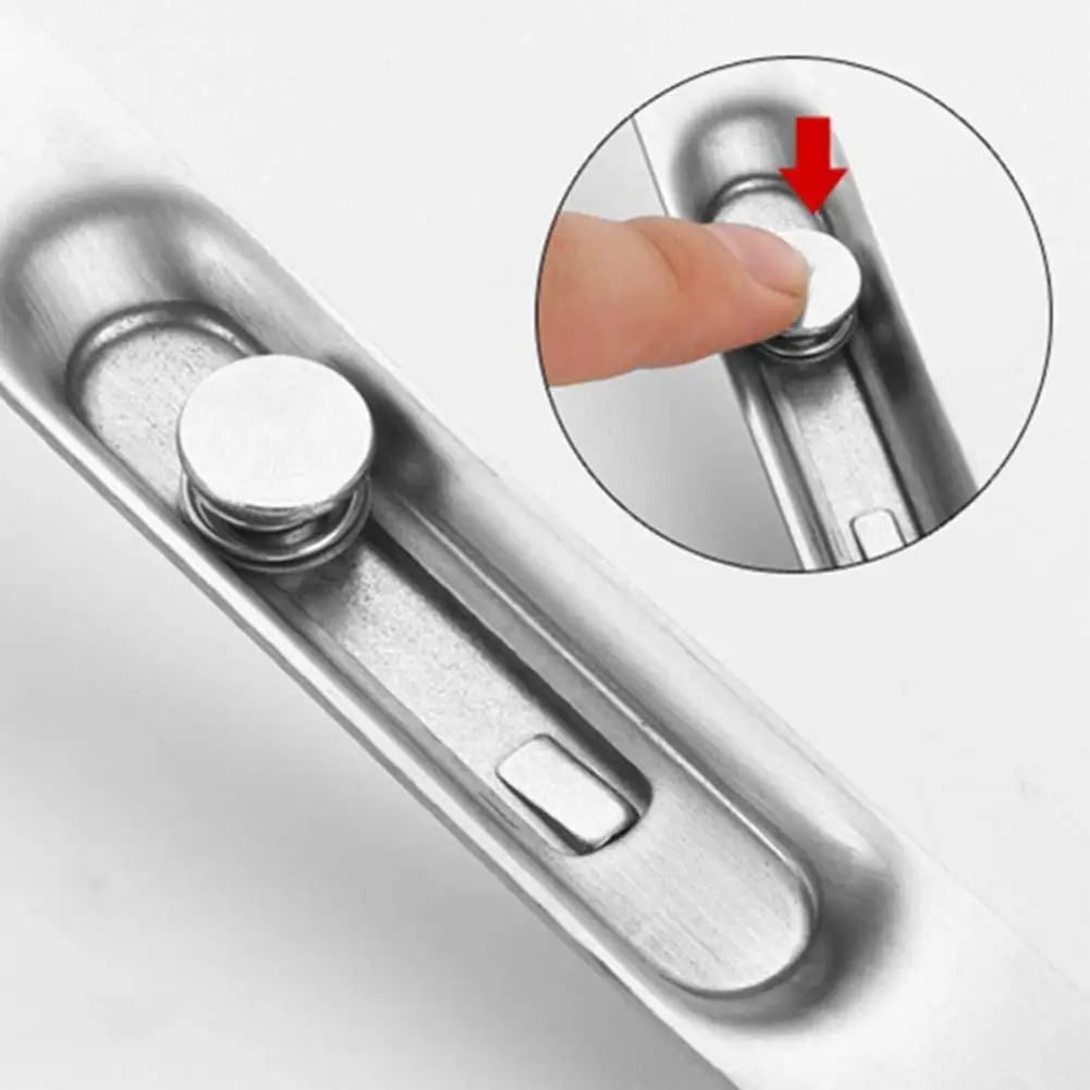 Door Flush Bolt Patio Stainless Steel Composite Door For Home Smooth 2 Pack 4 Inch Accessories Concealed Door Guard