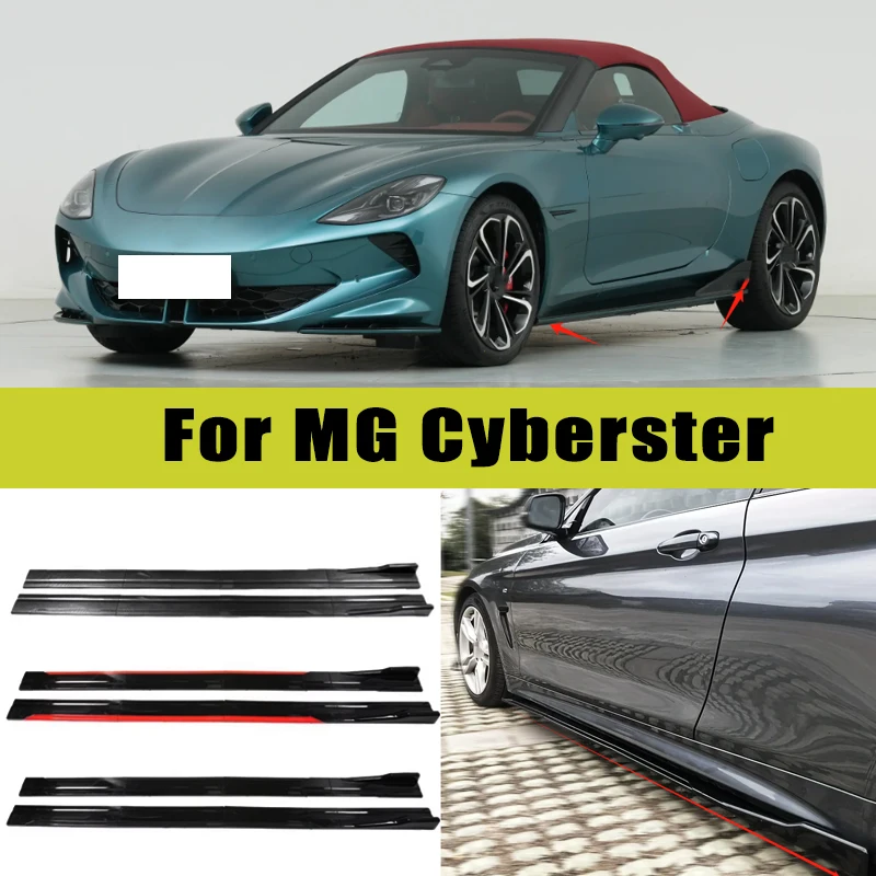 

Universal 2m/2.2m Car Side Skirt Extension SplitterBumper Racing Side Wing Bumper Lip Side Spoiler For MG Cyberster Accessories