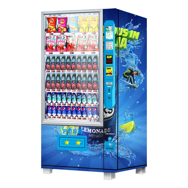 Distributore automatico combinato di snack e bevande di vendita calda Distributore automatico intelligente