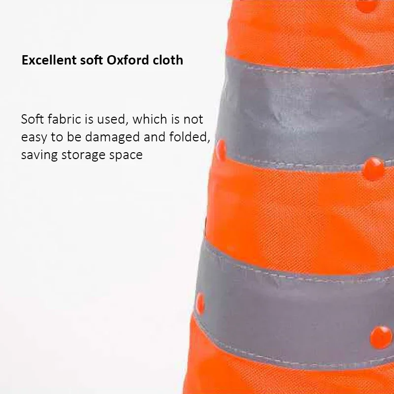 18/28inch Collapsible Reflective Traffic Safety Orange Cones Car Multipurpose Warning Cone for Accident Parking Driving Practice