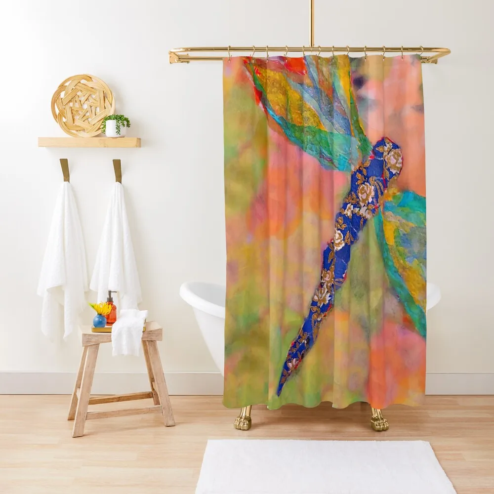 

Torn Paper Dragonfly Shower Curtain Toilet Accessories Bathroom Bathroom Shower Set Modern Accessory Bathrooms Curtain