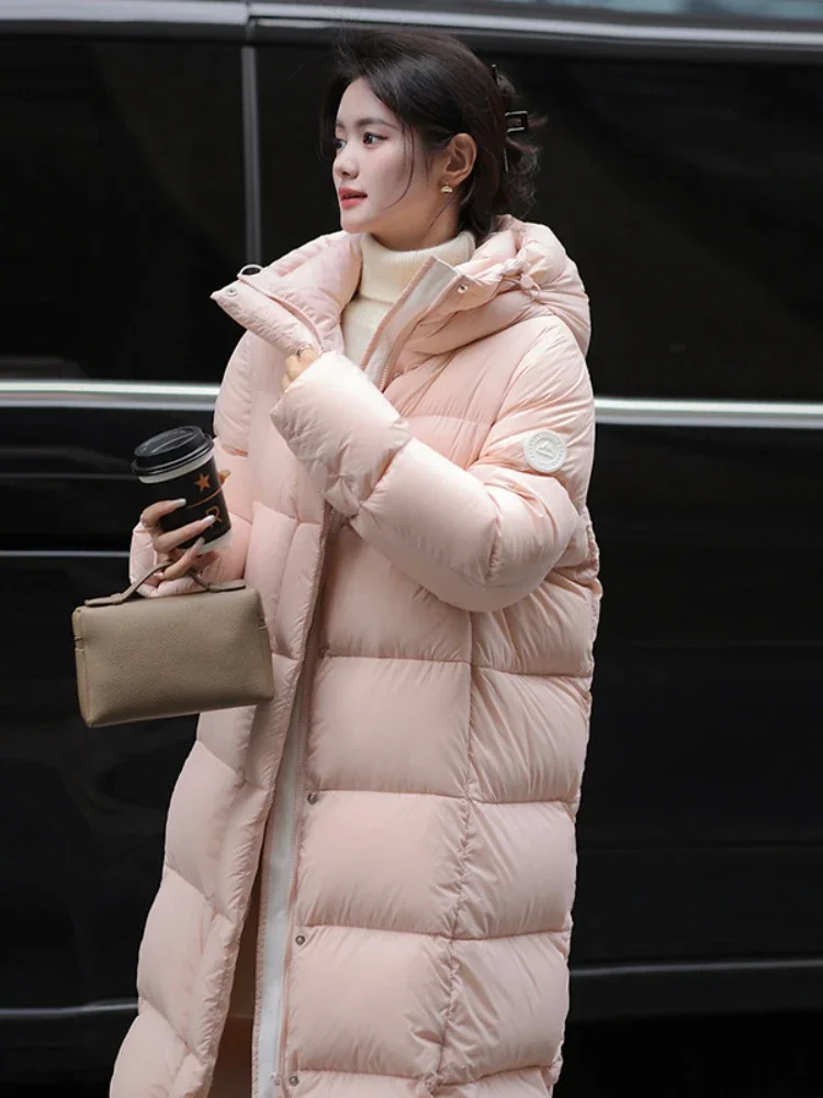 Fashion Winter New Clothing Female Loose Thickened Couple Puffer Jacket White Duck Down Hooded Warm Long and Short Down Jacket