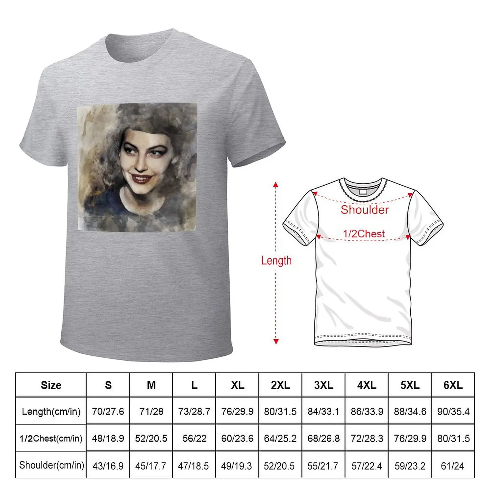 Ava Gardner, watercolor portrait T-Shirt customs design your own tees plain t shirts men