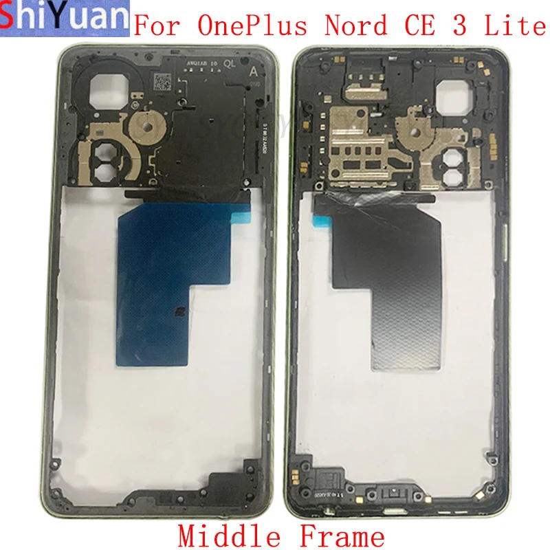 Housing Middle Frame Center Chassis Cover For OnePlus Nord CE 3 Lite Phone Middle Frame Replacement Repair Parts