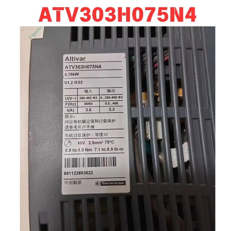 Used ATV303H075N4 Frequency converter Functional test OK Fast delivery