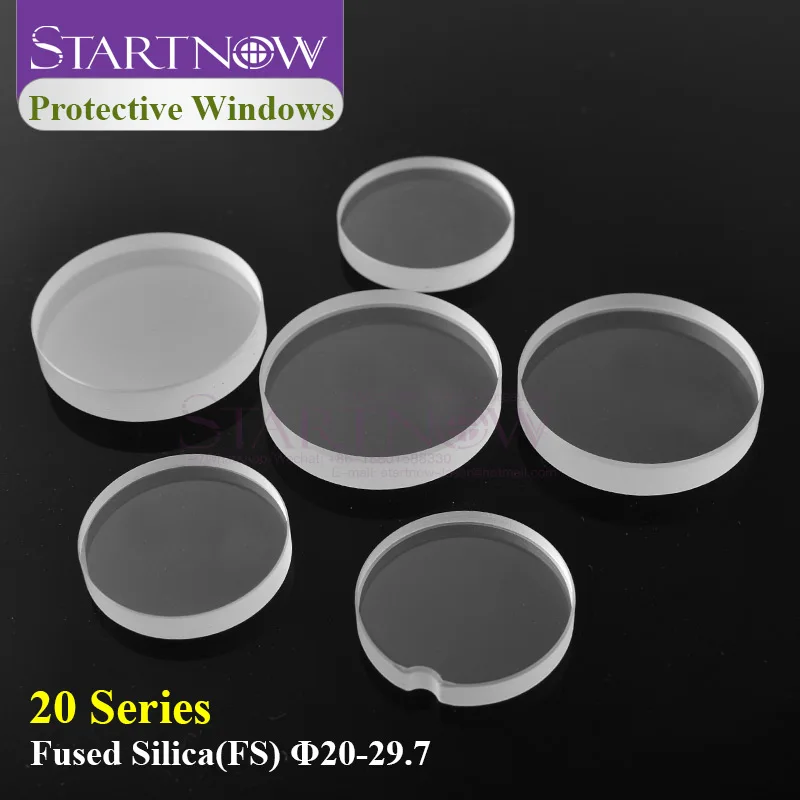 Startnow Fused Silica Laser Protective Windows dla WSX Raytools Laser Cutting Machine Head Parts 25x3 28x4 Laser Debris Shield