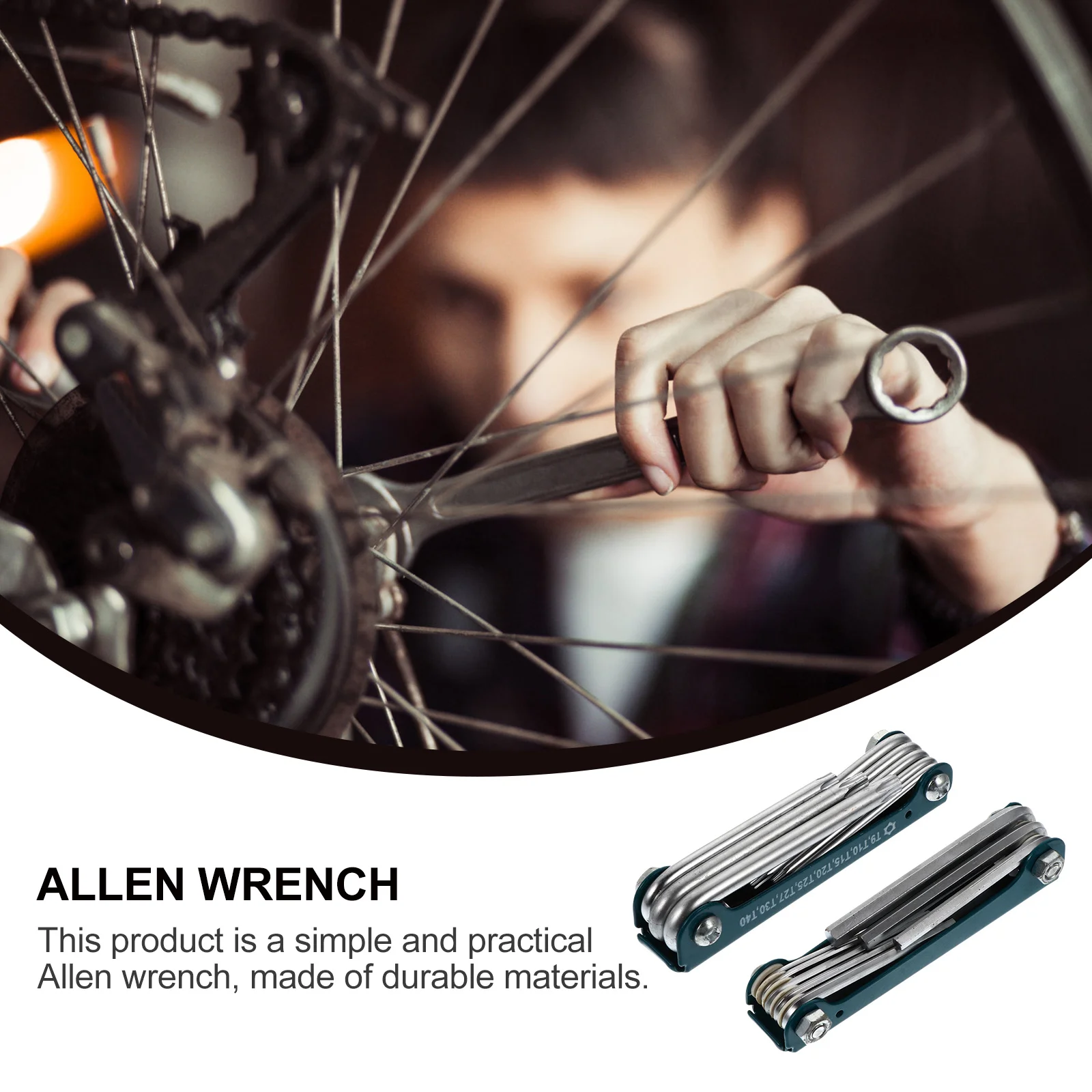 

2Pcs Folding Internal Hexagon Wrench Durable Practical Bike Repair Spanner Handy Repairing Wrench Universal Tool