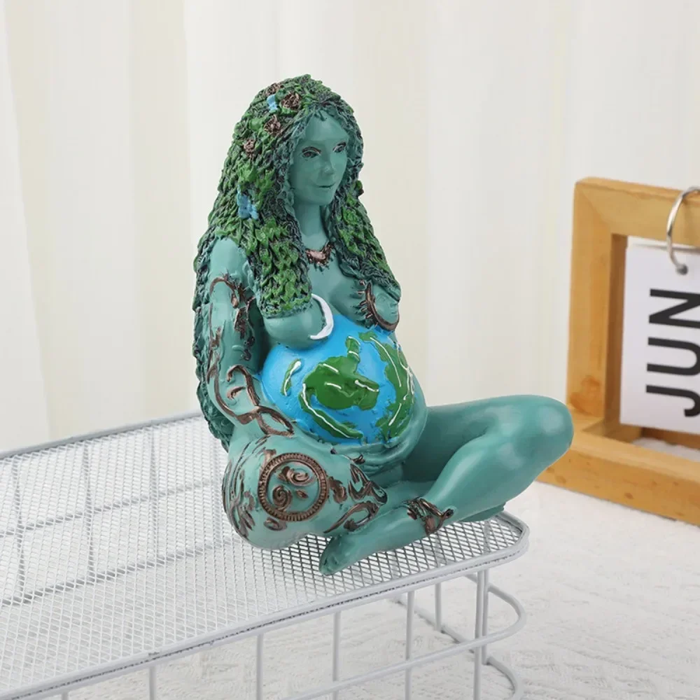 Crossing Mother Earth Resin Ornament Gaia Art Goddess Plastic Resin Crafts Ornaments Decoration, home accessories