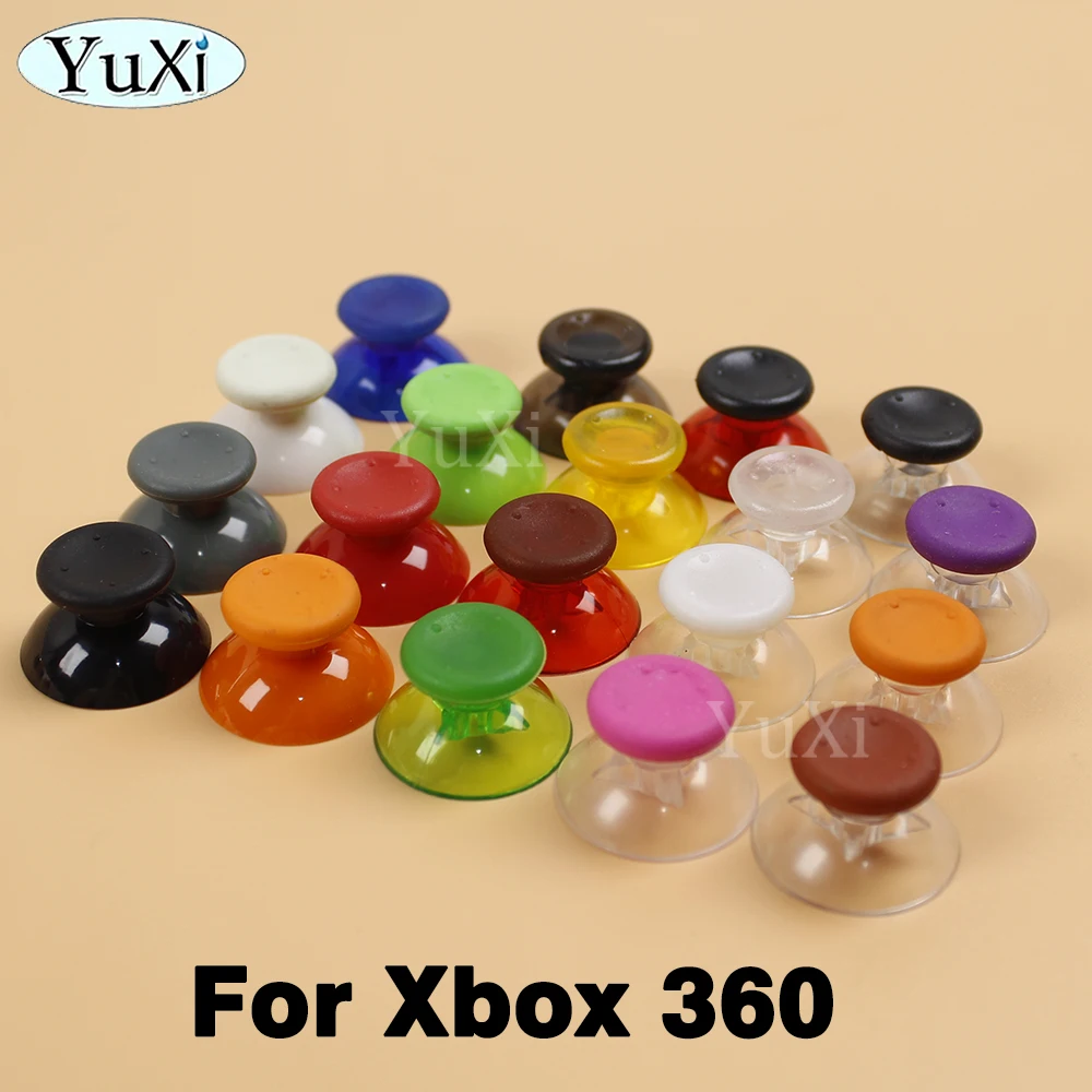 1Set For Xbox 360 3D Along Joystick Thumbstick Cover ABXY Button Cap Gamepad Controller Colorful DIY Replacement Accessories