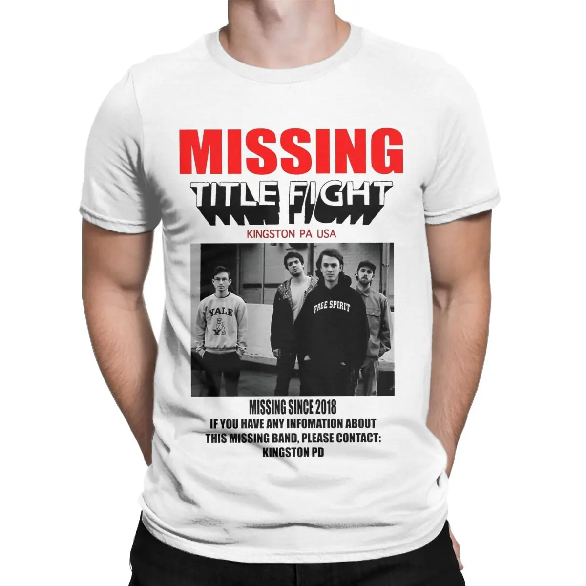 Summer Men Women's Missing Title Fight Band Shirt Outfits Punk Rock Pure Cotton T-shirt Clothing Street Wearing Tee Shirt