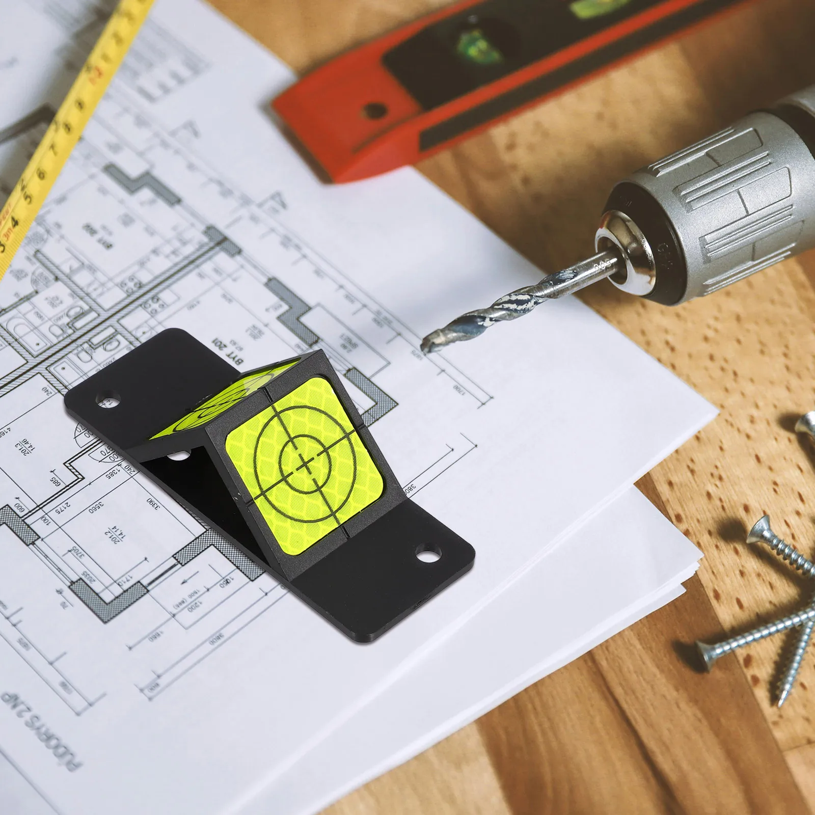 Mini Prisma Riflettente in Plastica per Rilevamenti Topografici, Prisma Riflettente per Stazione Totale, Bersaglio Riflettente di Precisione