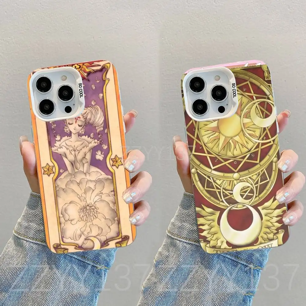 

Card Captor S-Sakura Phone Case For iPhone 16,15,14,13,12,11,8,7,Pro,Max,Plus,Mini,XS,SE White Candy Matte Shockproof Cover