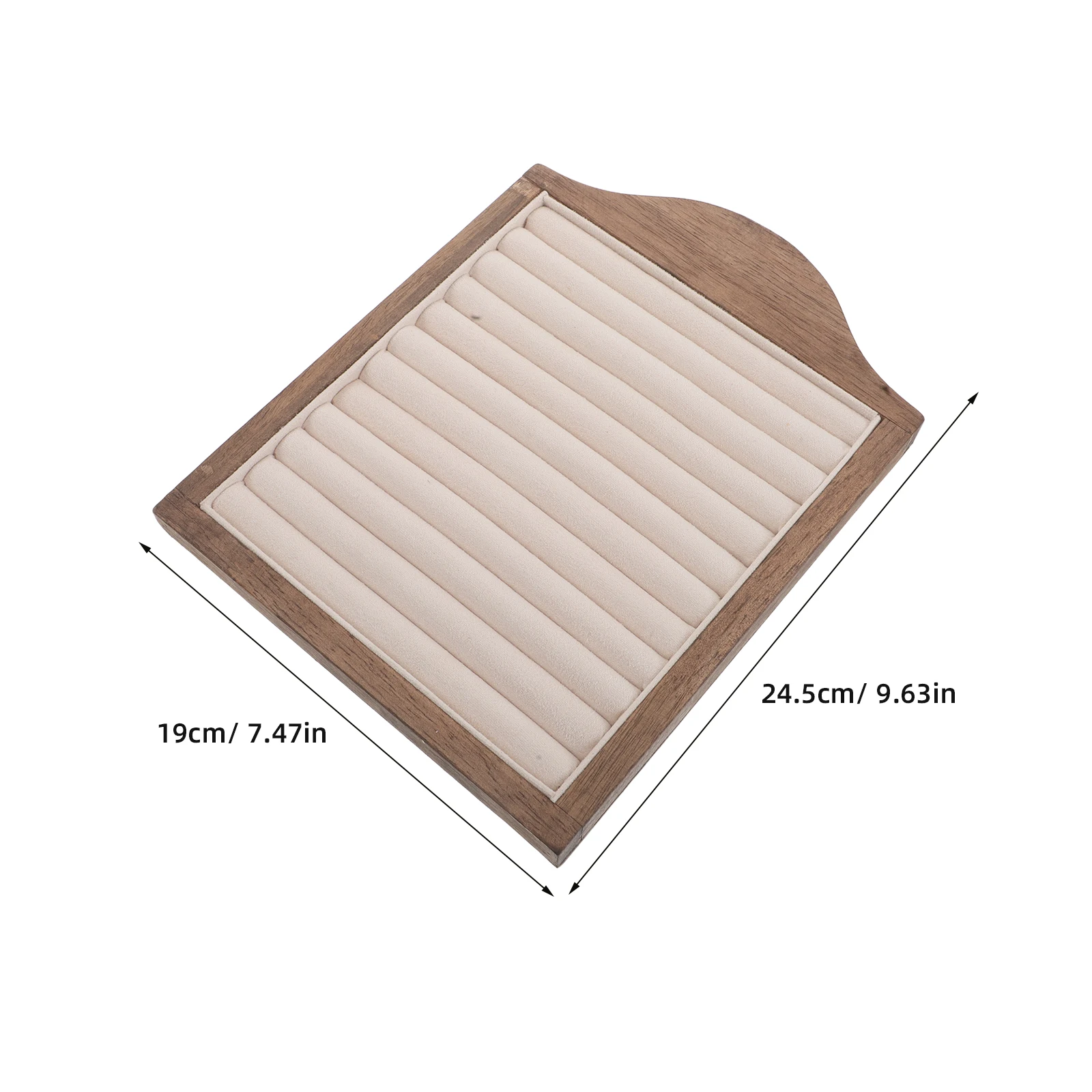 Wood Jewelry Display Stand Multi Layer Solid Wood Ring Holder Stable Non Slip Base Organizer Rings Earrings Display for Store