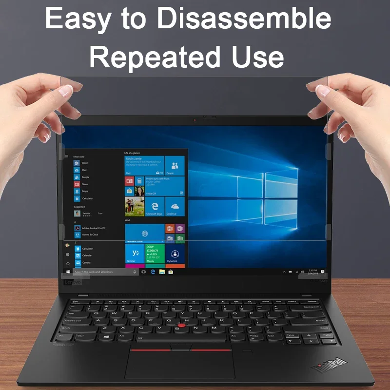 Filtro de privacidade de 14 polegadas (310 mm * 174 mm) para notebook 16: 9 protetor de notebook anti-reflexo anti-luz azul tela de privacidade PET filme fosco impermeável anti-risco