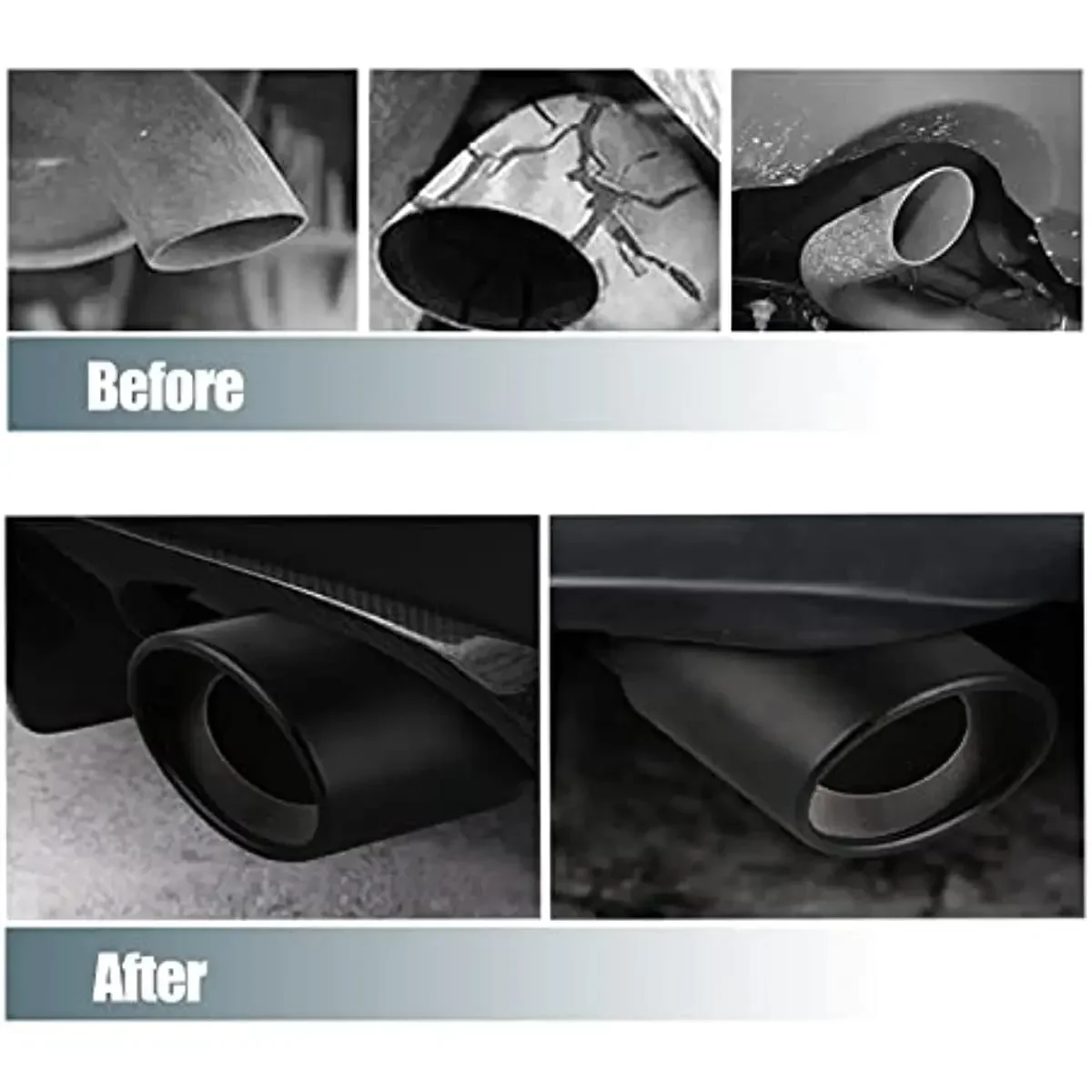 1PCS Universal Car Auto Exhaust Muffler Tip Stainless Steel Pipe Chrome Trim Modified Car Rear Tail Throat Liner Accessories