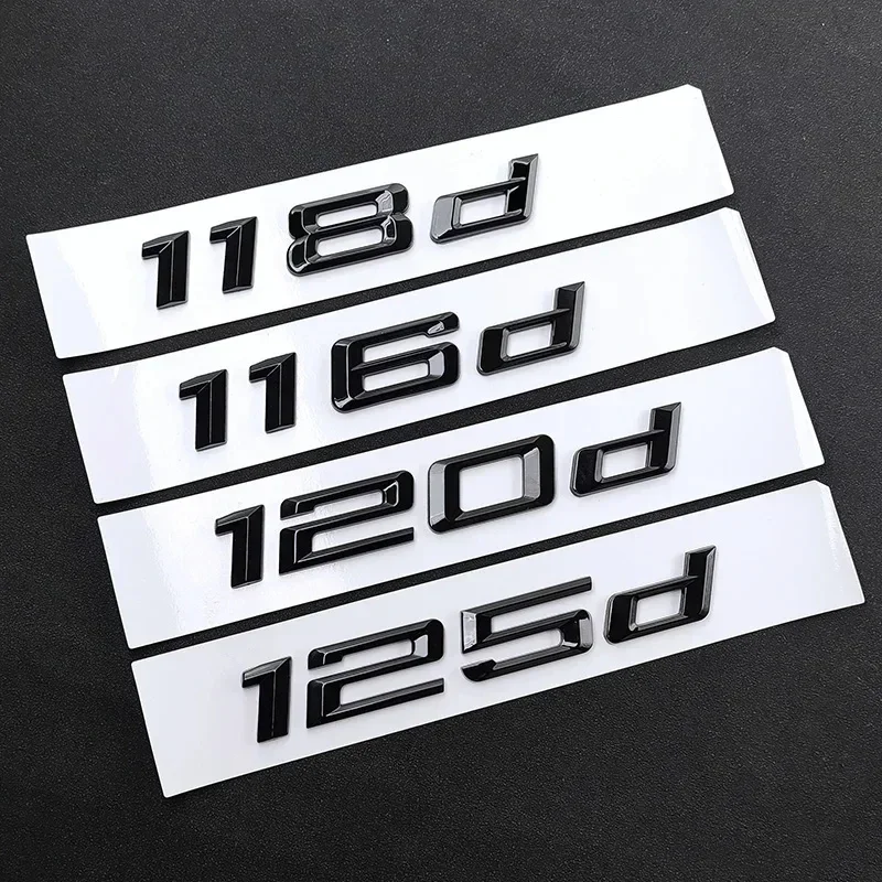 116d 118d 120d 125d 130d 135d Flat Numbers Letters ABS for BMW F20 E81 E82 E87 Car Emblem Styling Trunk Fender Logo Sticker