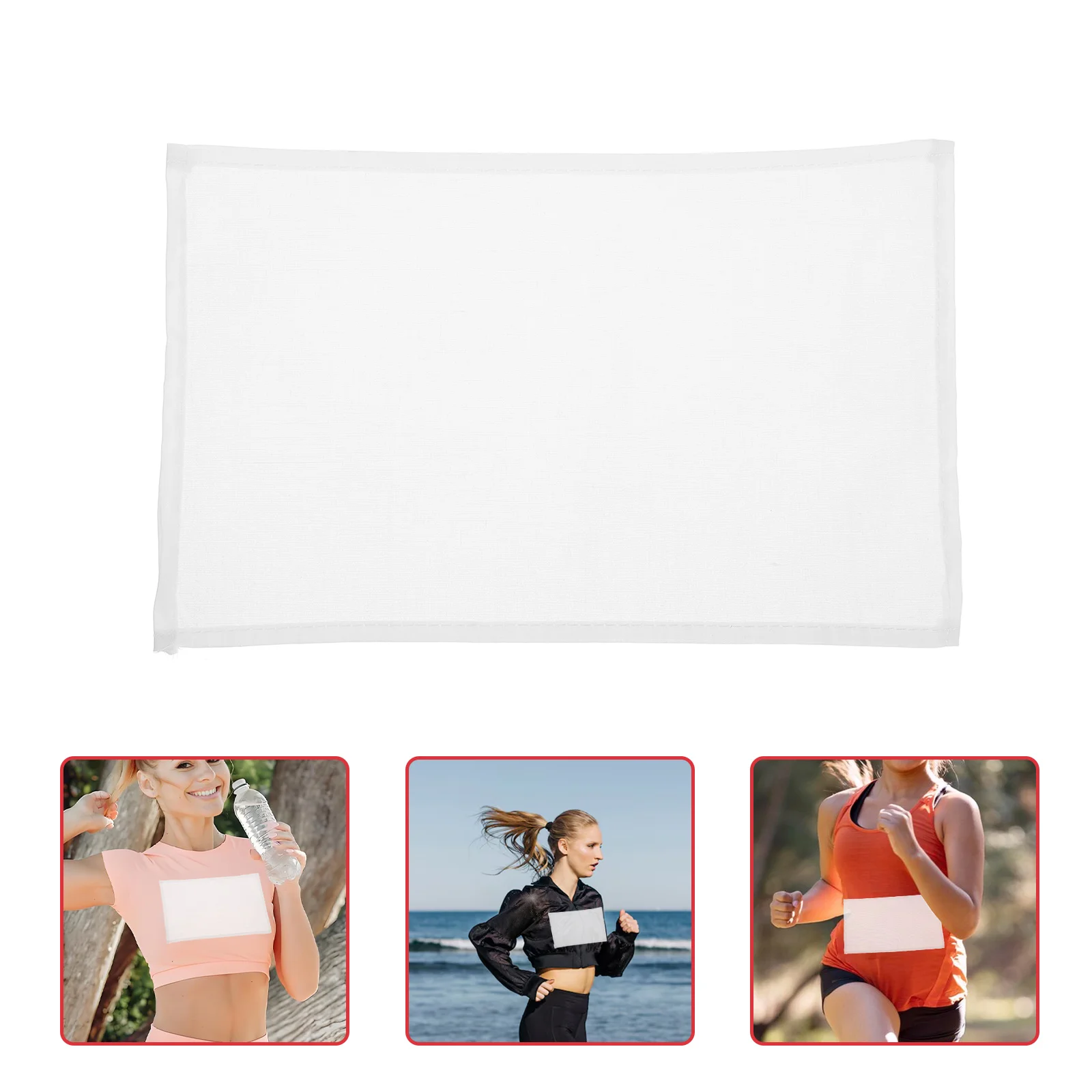 

10pcs Running Race Bibs Blank Durable Reusable Number Bib Belt For Marathon Long Distance Running