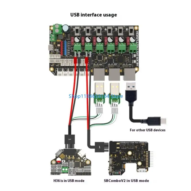 Metal 6 Channel CANBUS USB Hubs With 7.5A Power Output And Programmable Interfaces