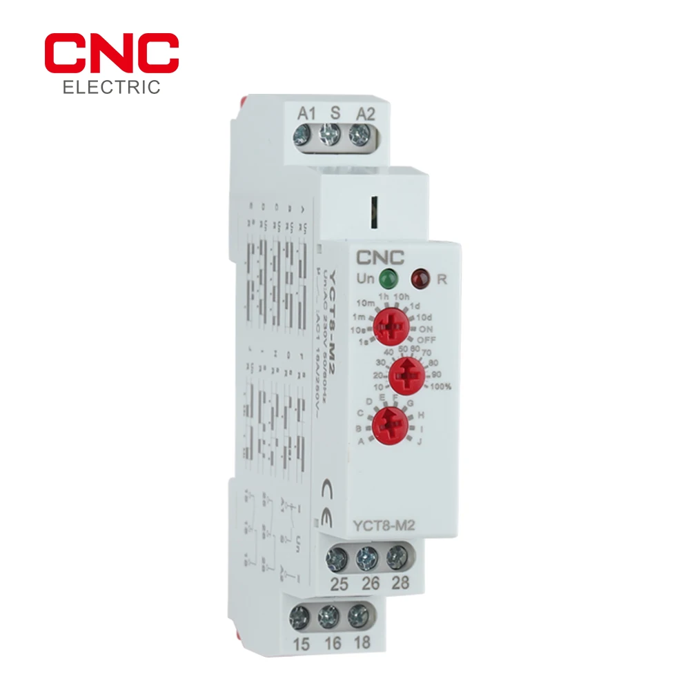 CNC 16A Multifunction Timer Relay with 10 Function Choices AC 230V Din Rail Type Time Delay Relay