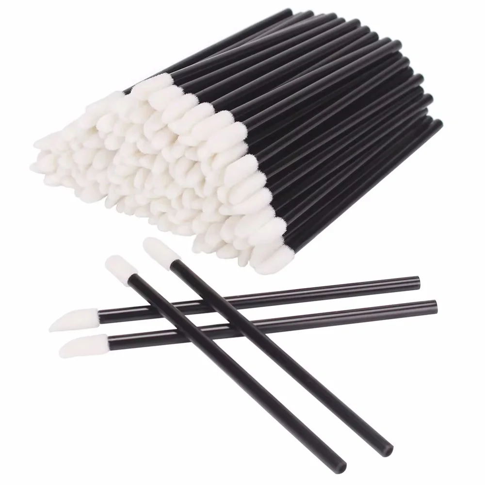 Großhandel 50/100 stücke Einweg Wimpern Pinsel Mascara Applikator Zauberstab Augen Lip Kosmetik Pinsel Verlängerung Kosmetik Make-up-Tools