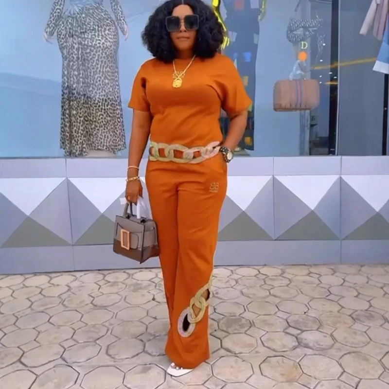 

Женские комплекты из 2 предметов Dashiki, Новое поступление в африканском стиле, летние и осенние одинаковые комплекты, комплекты из двух предметов, топ, брюки, костюмы, одежда