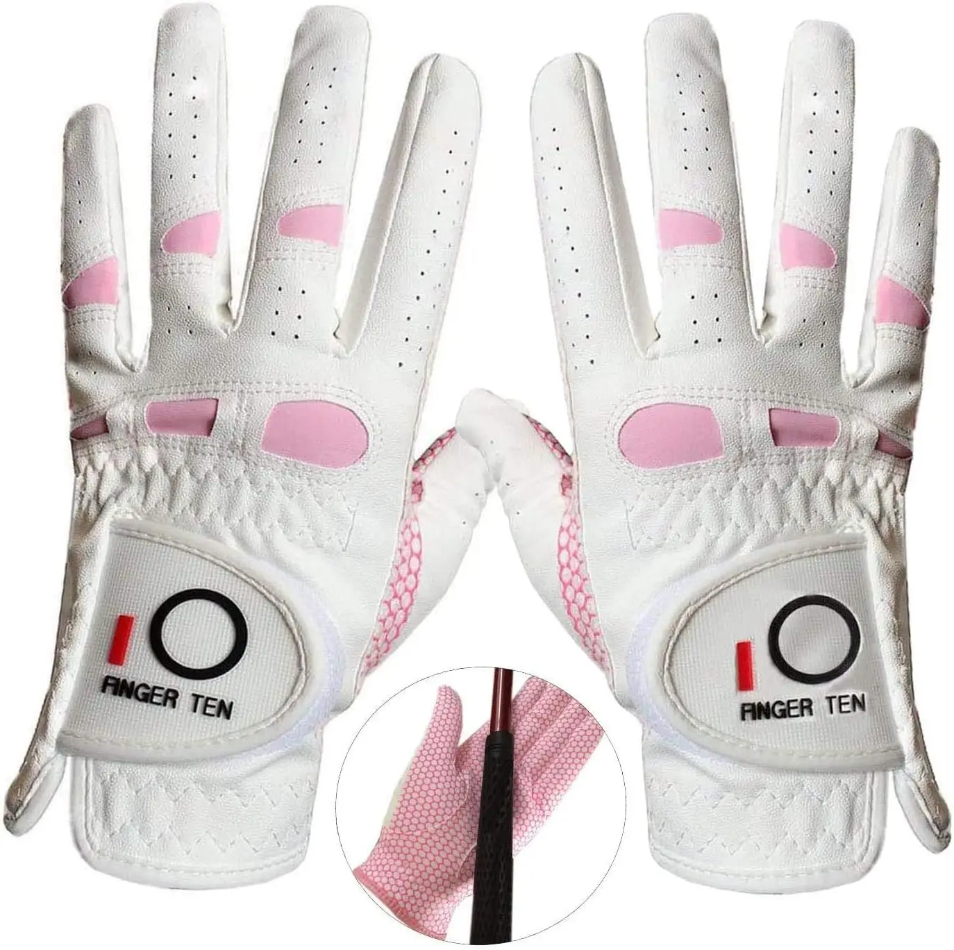 

Womens Ladies Golf Rain Gloves Pair Both Hand Left Right Hand, Wet Hot Cool Grip, Fit Small Medium Large