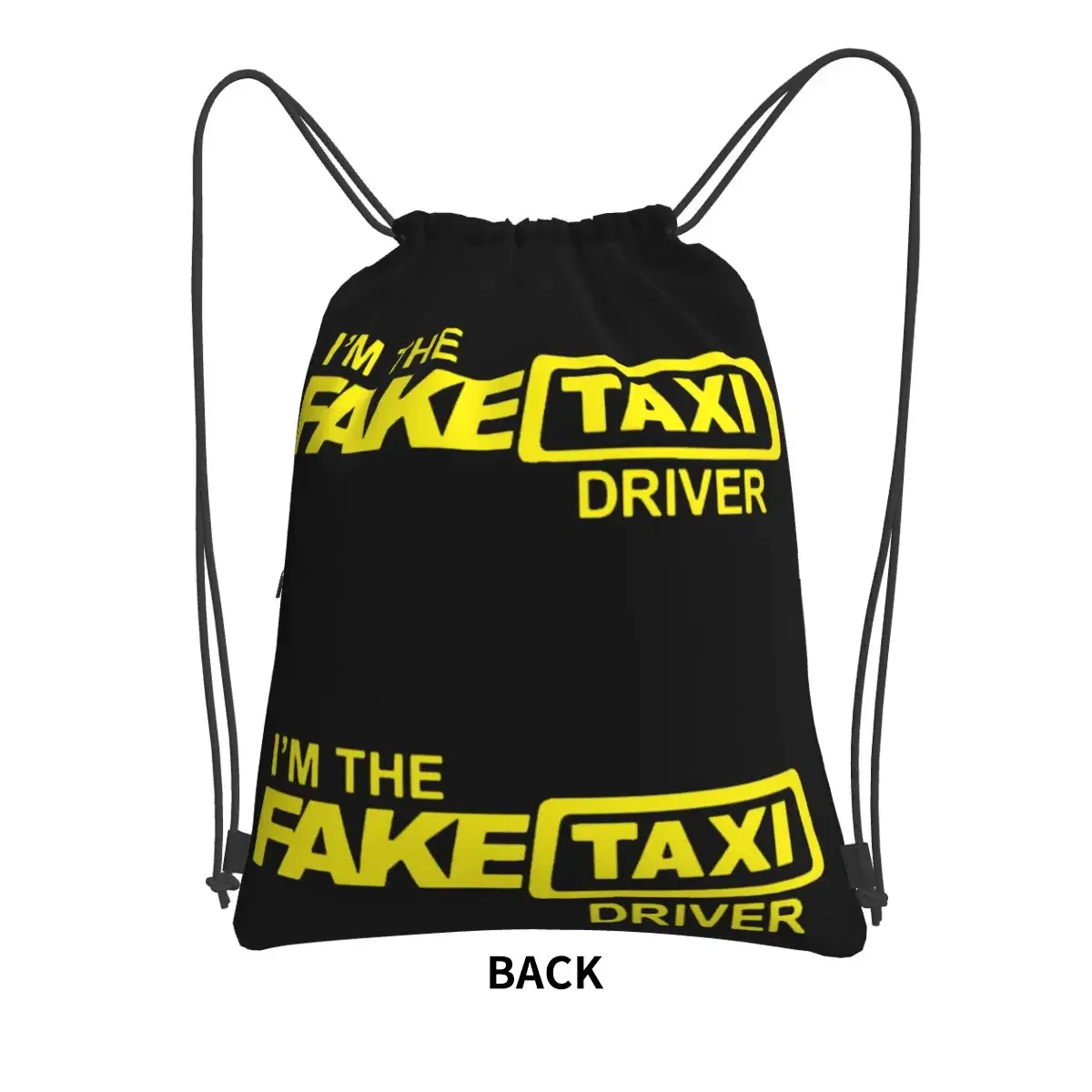 Mochila portátil de Taxi falso para hombre y mujer, bolsa con cordón, paquete de cordón informal, bolsas de artículos diversos de bolsillo para viajes, deportes