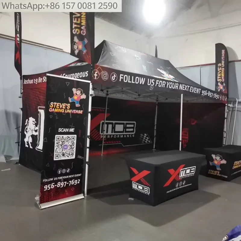 Custom Logo 10x20 Aluminum Alloy Advertising Tent for Outdoor Events Trade Shows Promotions Vendor Pop 3x3 Marquee Canopy