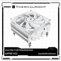 Thermalright AXP90-X53 enfriador de aire de CPU de perfil bajo de 53 mm de altura con ventilador de refrigeración PWM de 92 mm para AMD AM4 Intel 115X 1200