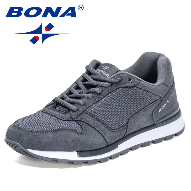 BONA 2022 New Designers Suede Casual Shoes Men Sneakers Outdoor Walking Shoes Man Comfortable Shoes Walking Footwear Mansculino