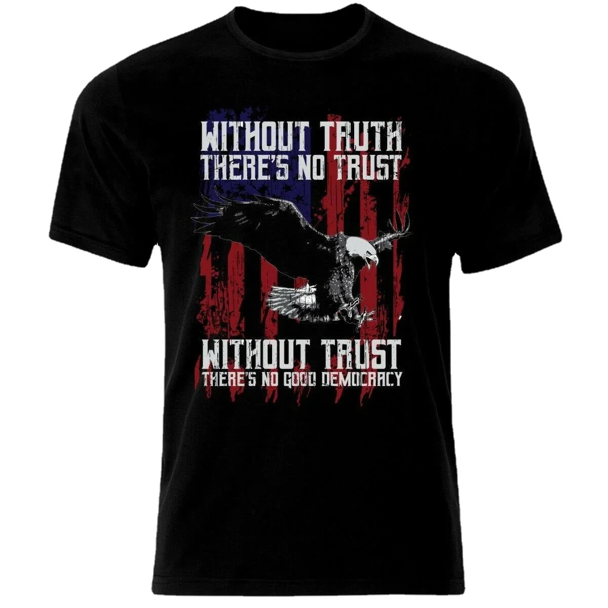 

Flag and Eagle, Summer Men's Short-sleeved Cotton O-neck T-shirt New